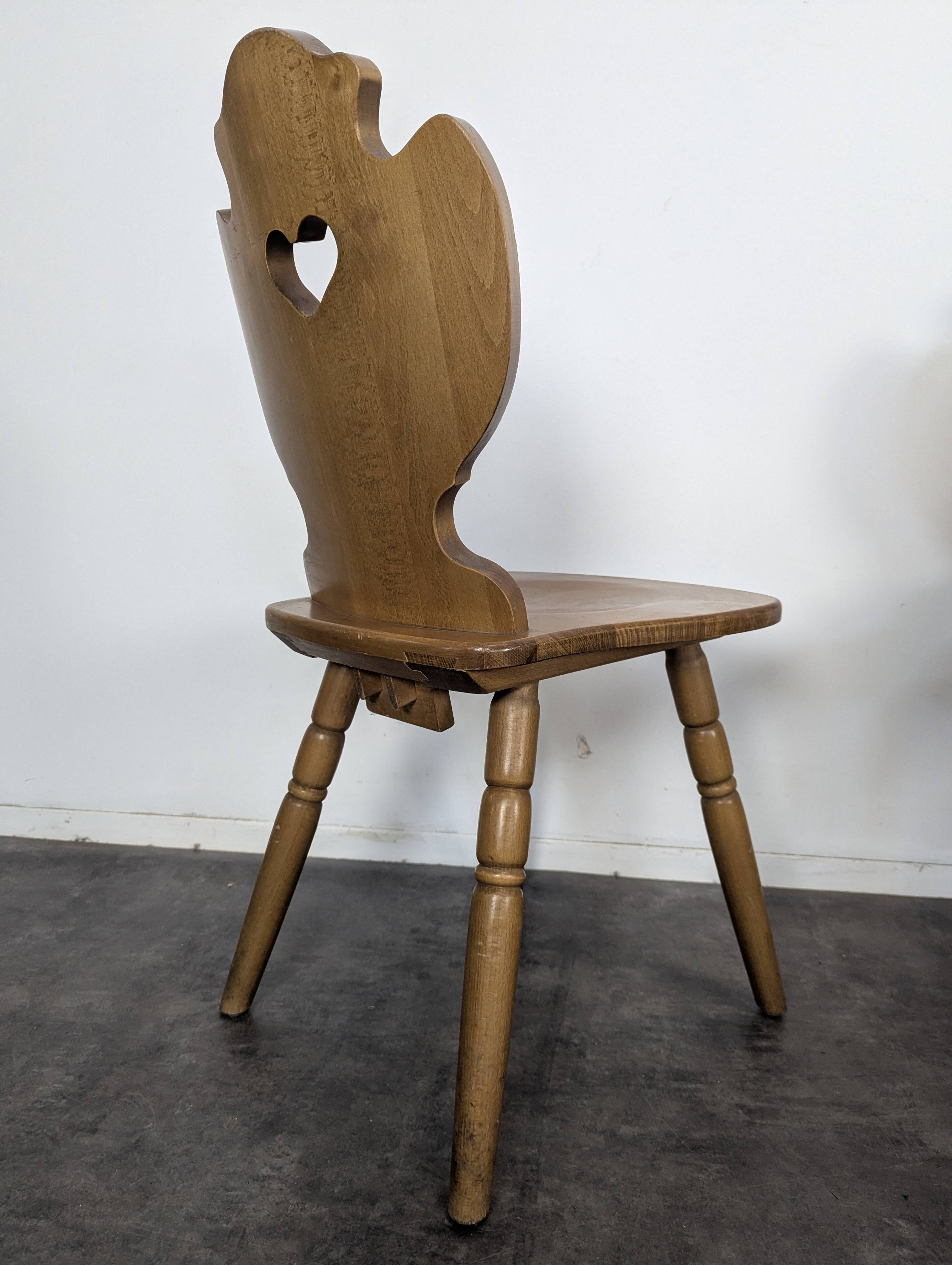 Set of 4 Savoyard mountain chairs