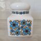 Ceramic storage pot with blue flower pattern Tauntun Vale / England