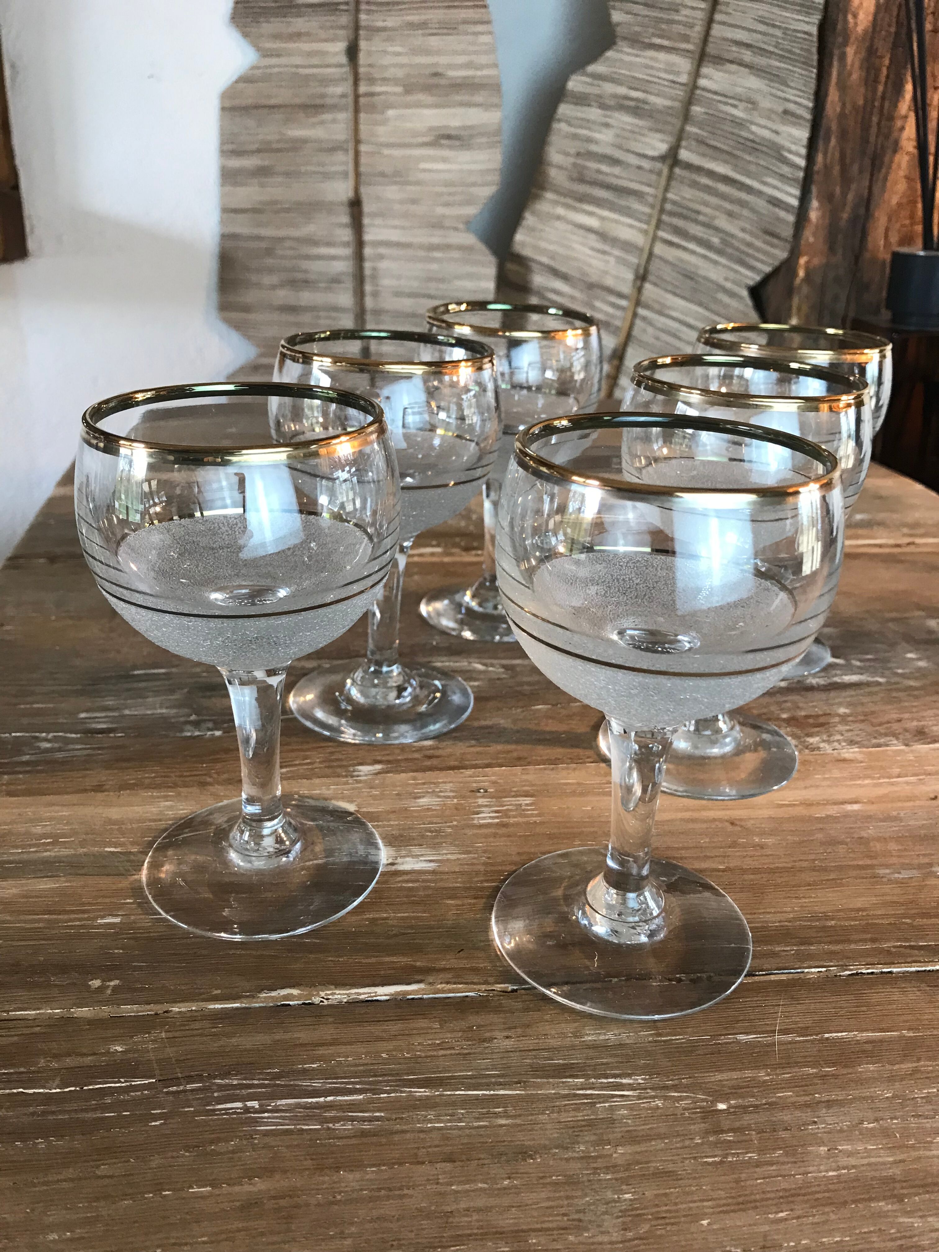 6 glasses balloon bistrot 40/50s
