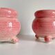 Pair of CERAMIC CANDLEHOLDERS Pink