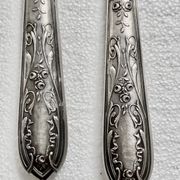 Salad cutlery in solid silver filled hallmark Minerva and horn style louis xv