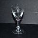 Lot de 6 verres à liqueur ancien gravé à l'acide - décor de nœuds et guirlandes de fleurs 1900