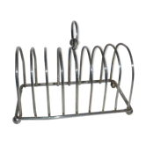 Silver metal toast dispenser