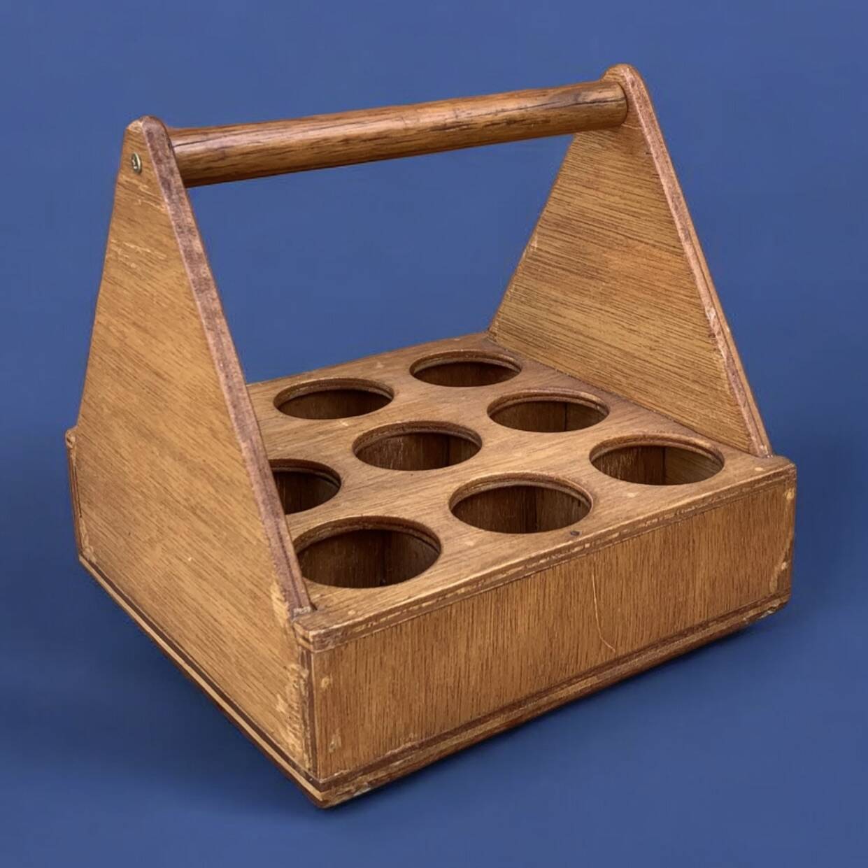 Vintage wooden glass holder