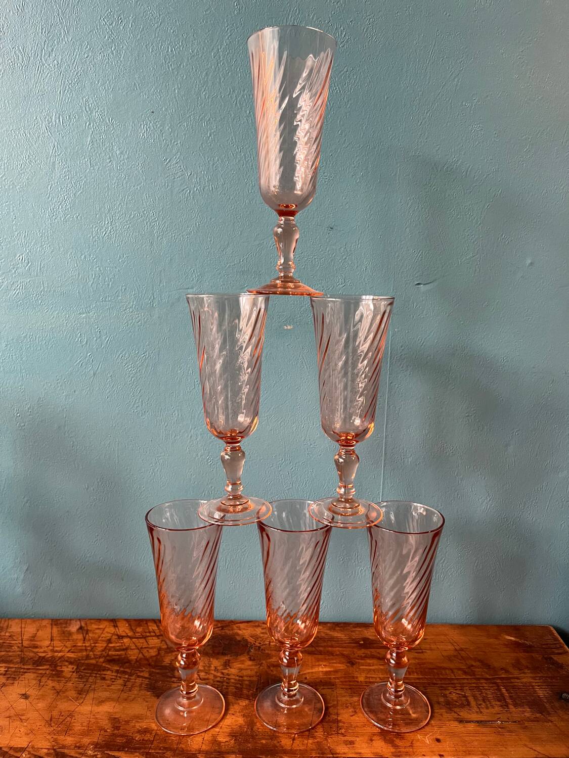 Luminarc Rosaline glass stemmed glass flute