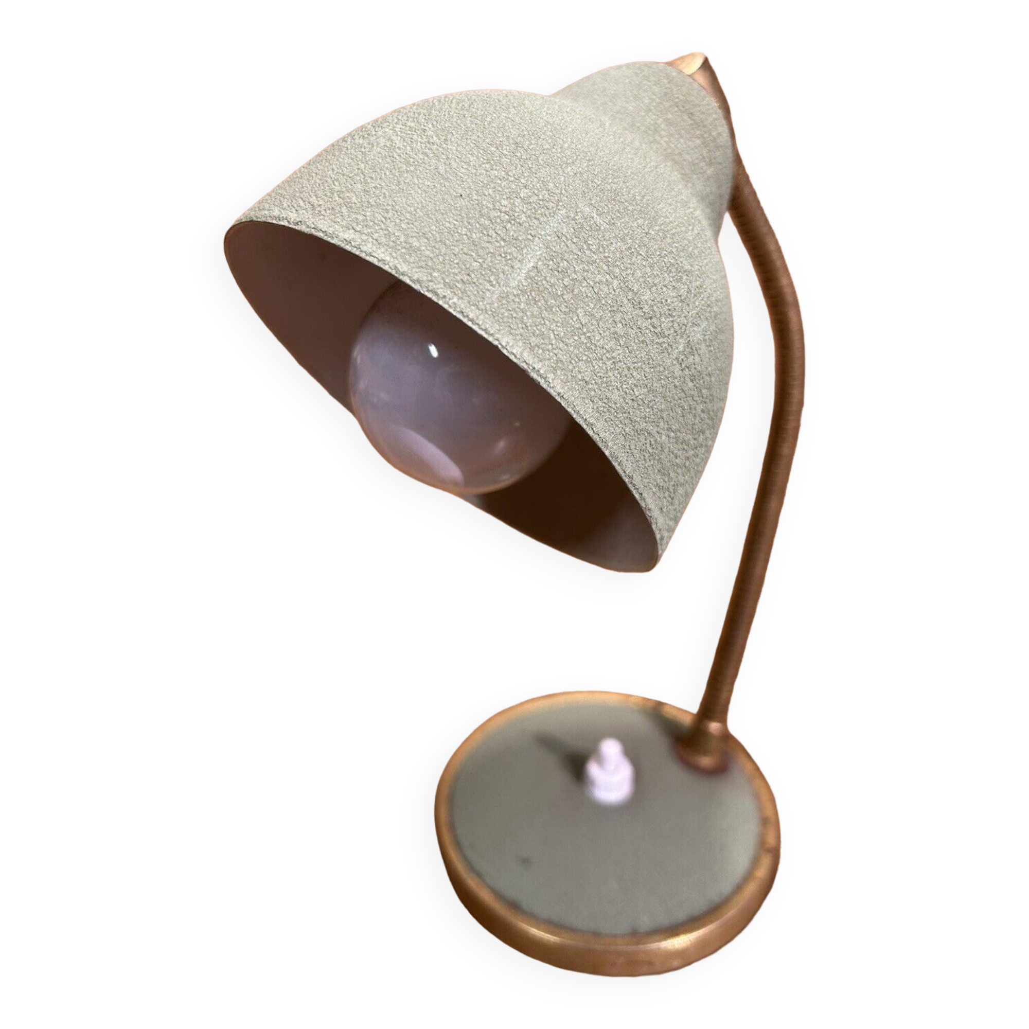 Ancienne lampe vintage metal vert, années 60', déco pop