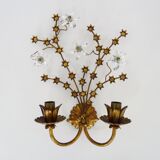 Magnificent vintage Italian wall light with Swarovski crystal, 1970s