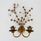Magnificent vintage Italian wall light with Swarovski crystal, 1970s