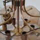 Vintage brass and smoked glass chandelier