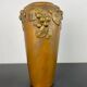 Vase Art Nouveau en céramique dorée et terre cuite signé Desrousseaux France
