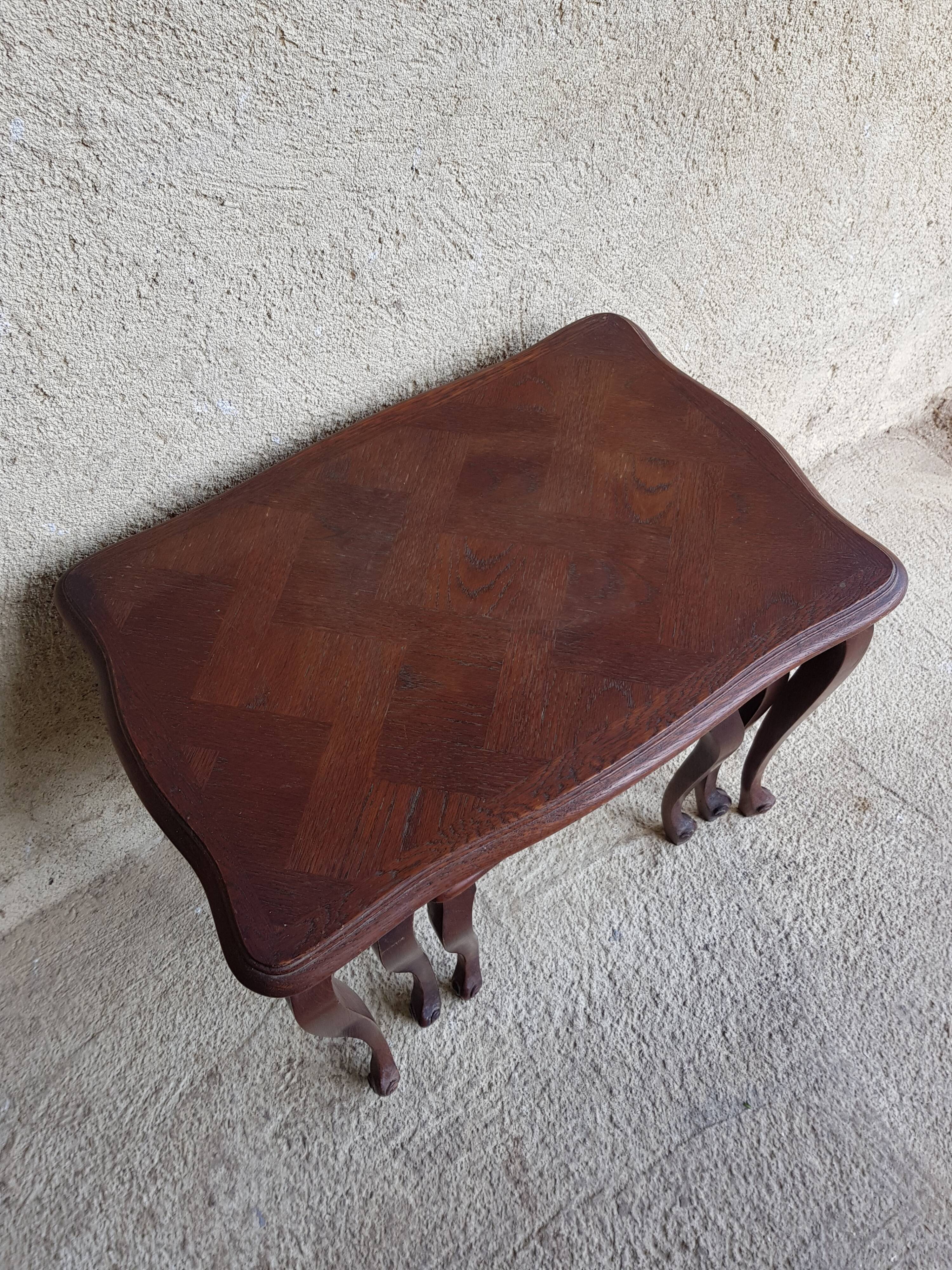 Walnut pull out tables