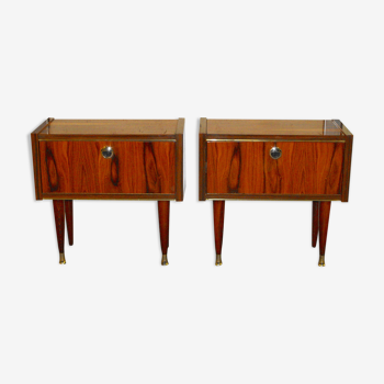 Pair of bedside 50s-60s.
