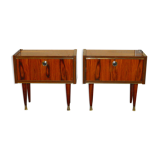Pair of bedside 50s-60s.