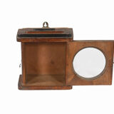 Vitrine murale petite ancienne boite a horloge patine d'origine inde