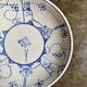 Bowl, bread plate Sarreguemines, "Copenhagen" service in blue earthenware.