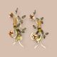 Ensemble de 2 appliques de fleurs italiennes tole