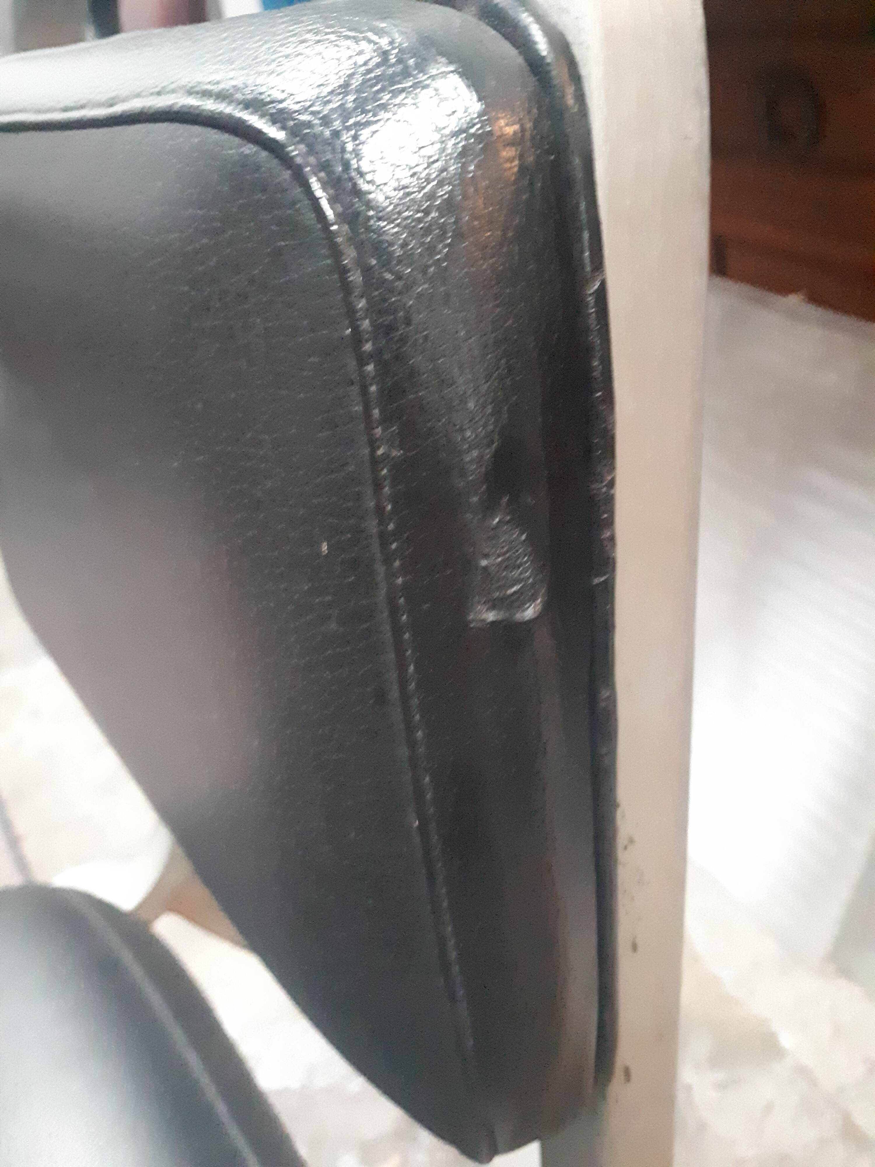 pair of vintage design chair 1960 aluminium skai black