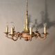 Lustre en bronze double patine à 8 bras de lumière