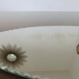 Beveled oval mirror 50s 60s 40x20cm