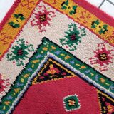 Tapis vintage français Savonnerie en laine – 90 x 176 cm – Années 1960