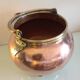 Cache pot pot cauldron in hammered red copper / vintage 60s-70s