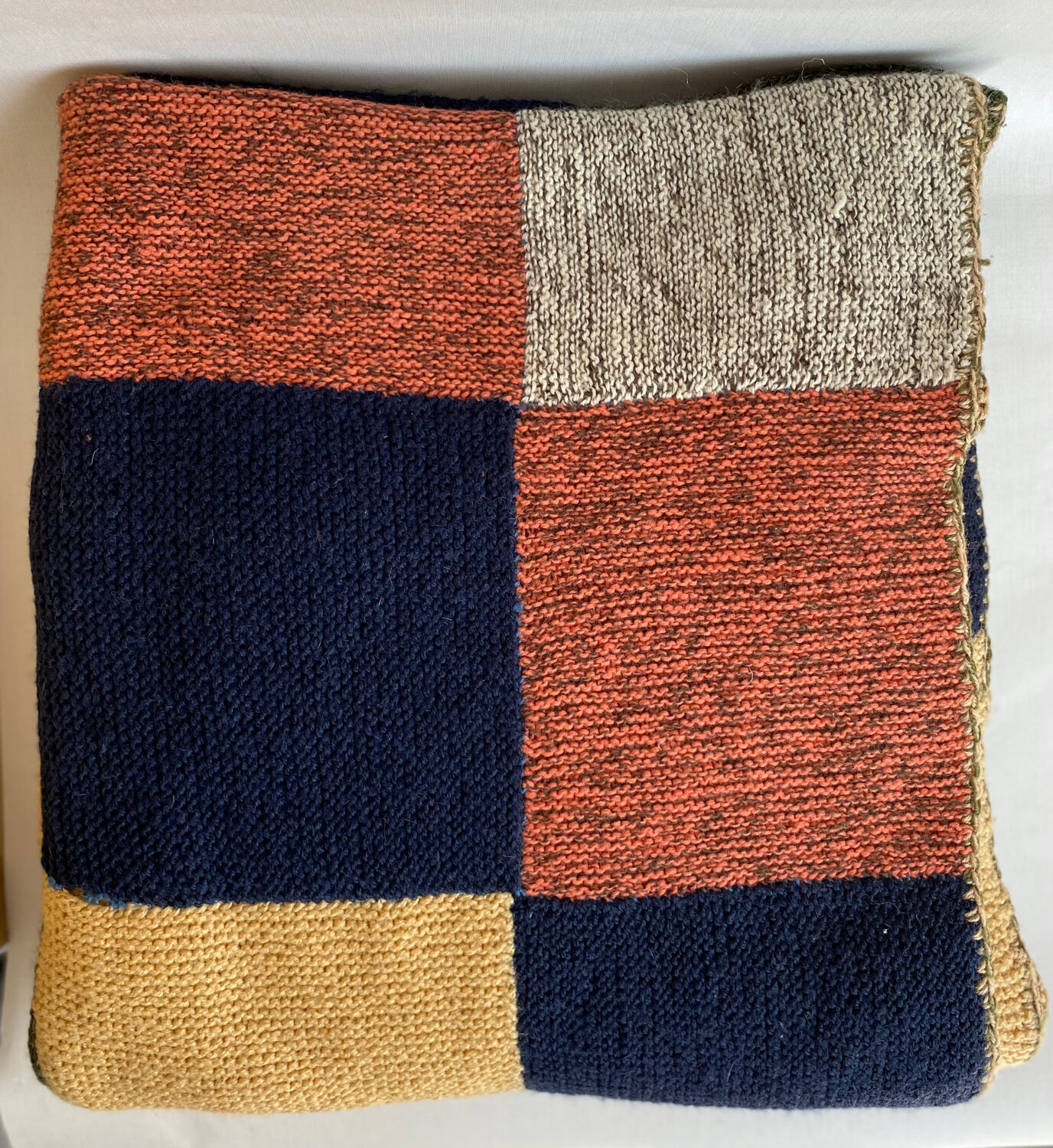 Couverture patchwork en laine
