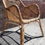 Rattan armchair (60s/70s)