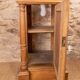 Small antique oak washstand with turned columns and white marble – Henri II style / late 19th century