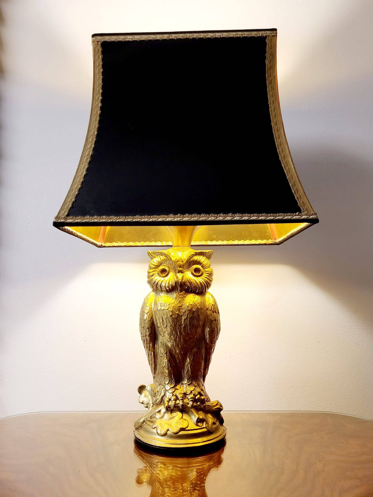 Vintage uilenlamp Deknudt (belgië), L&L WMC – Loevsky & Loevsky, gesigneerd