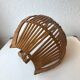 Trash has vintage fruit in wood and bamboo. Vintage design 1950 1960