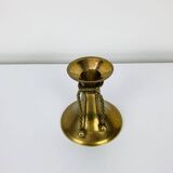 Vintage gold brass knot candle holder