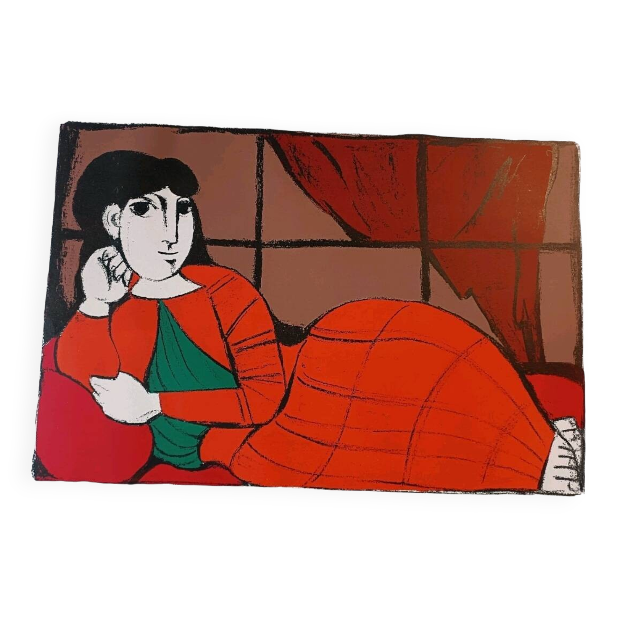 Domenico CANTATORE Lithograph Woman Reclining