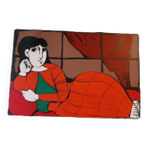 Domenico CANTATORE Lithographie Femme Allongée