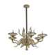 Venetian chandelier in gilded murano glass, 6 arms of light