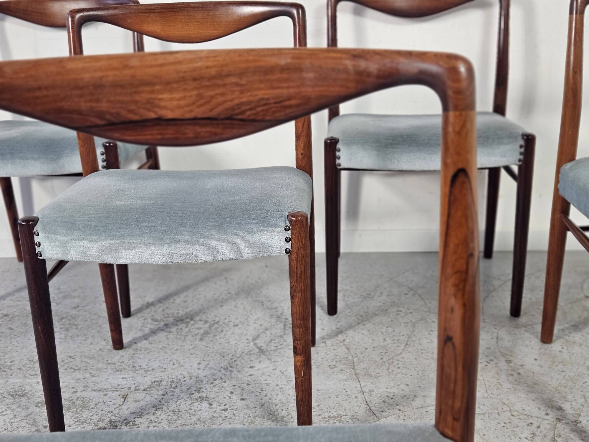 6 Scandinavian chairs in rosewood by Kai Lyngfeldt Larsen
