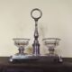 crystal and silver-plated metal salt and pepper shaker Christofle