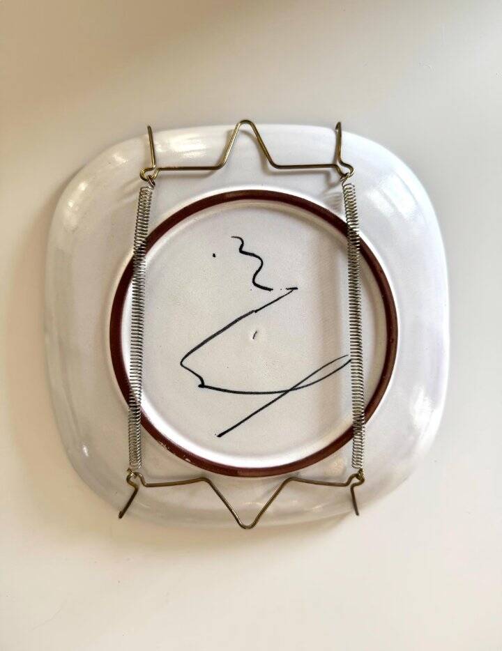 Face illustration ceramic bowl by Jane Wåhlstedt, Sweden, 1960s