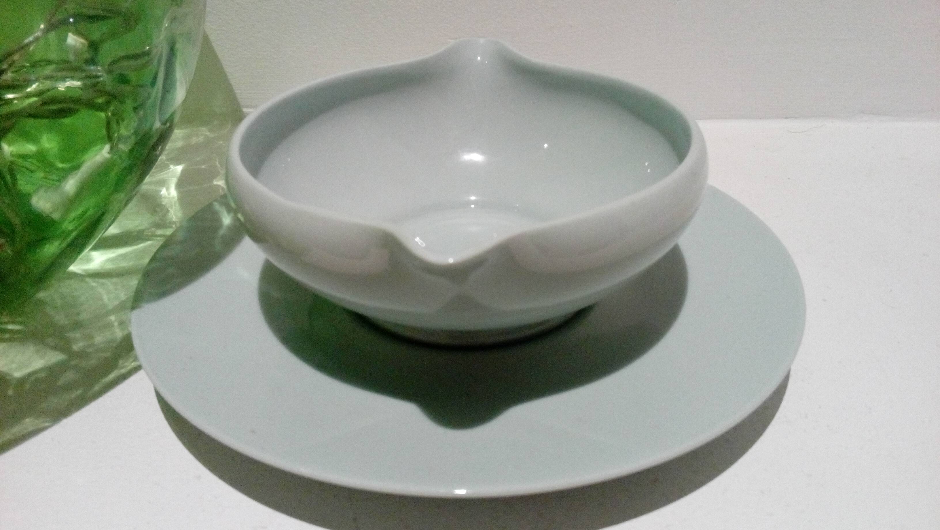 Blue sauce boat from Limoges
