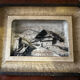 Carved and painted alpine tableau