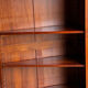 Corner library in solid cherry wood - 20th century