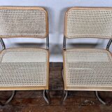 Series of 6 vintage Marcel Breuer style chairs