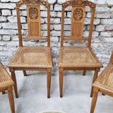Lot 4 art deco cans chairs