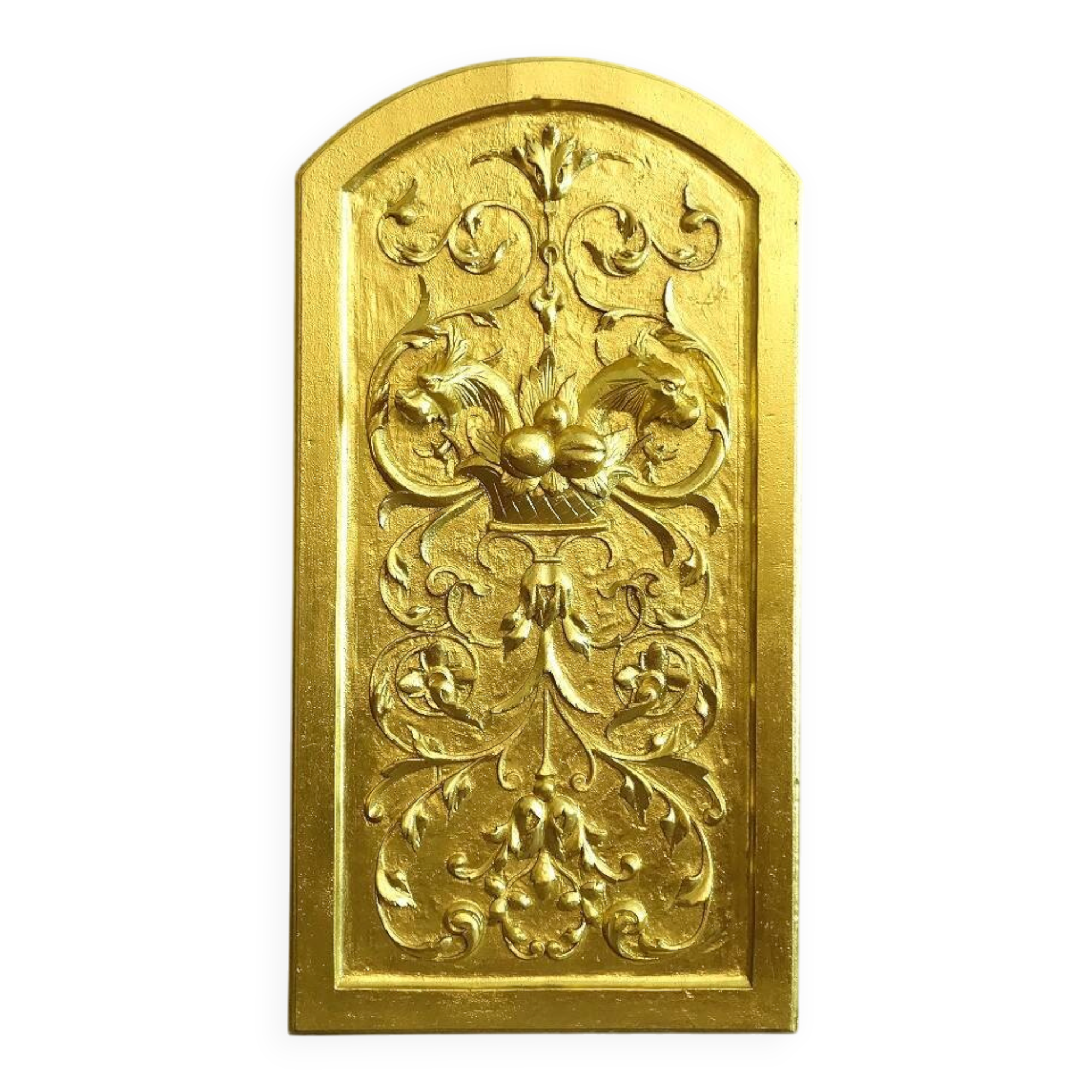 Panneau sculpté doré Renaissance XIXème