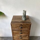 Small old vertical craft cabinet with 5 drawers