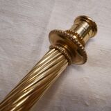 Brass candle holder, twisted effect
