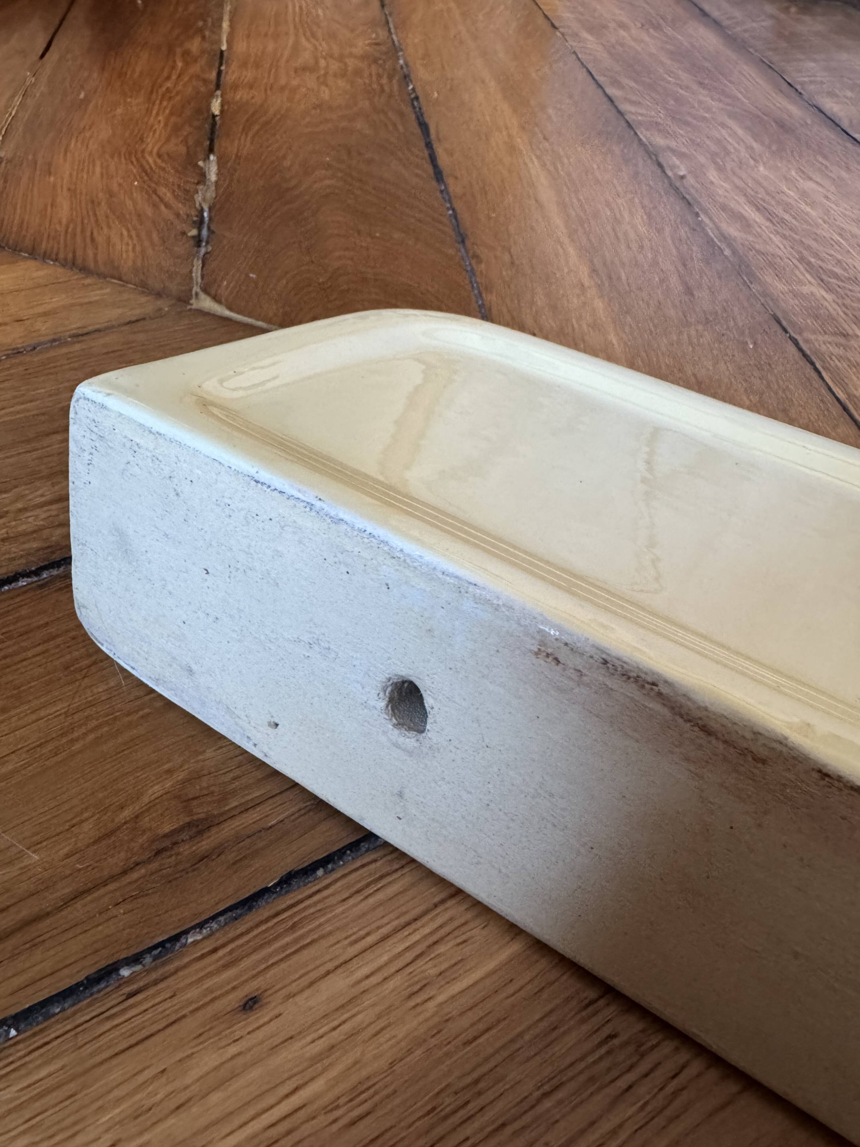 Antique earthenware bathroom wall shelf