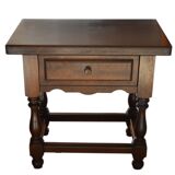 Solid oak bedside table, 59x37x57cm