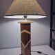Accent lamp in American walnut veneer.
