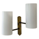 Vintage double wall light, brass and Perspex, Italy 1970