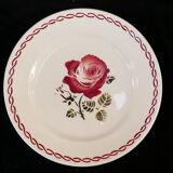 8 flat plates badonviller rose red